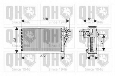 QUINTON HAZELL qhr2141 -  Теплообменник, отопление салона